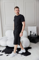 Чоловічі спортивні шорти прямого крою з трикотажу