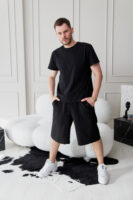 Чоловічі спортивні шорти прямого крою з трикотажу