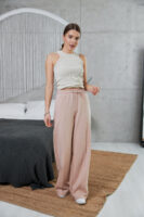 Жіночі штани палаццо з високою посадкою та вільним кроєм