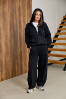 Жіноча кофта на замку з капюшоном оверсайз на блискавці