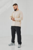 Чоловічі спортивні штани прямого крою з щільної трикотажної тканини