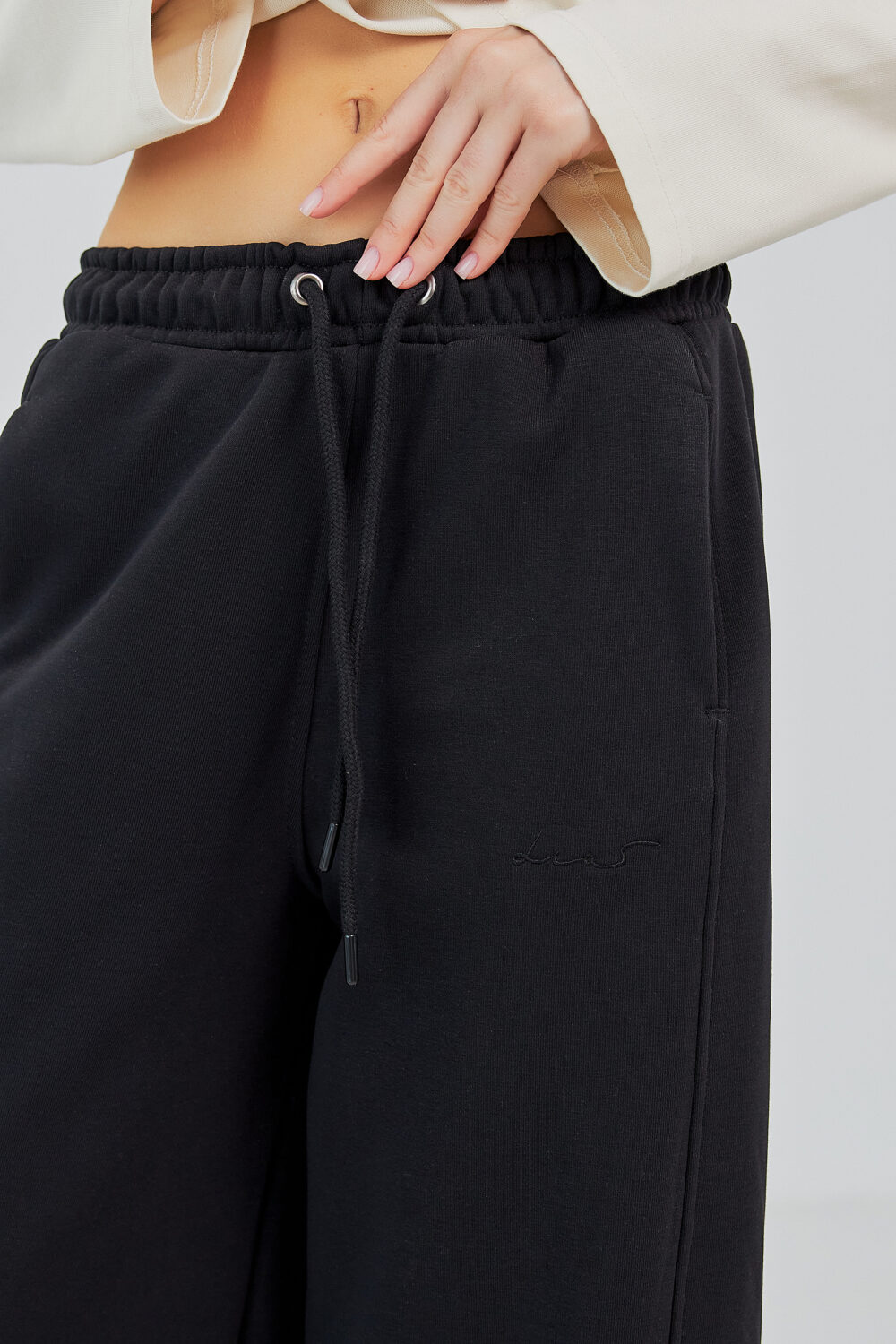 Штани жіночі baggy oversize з високою посадкою та кишенями