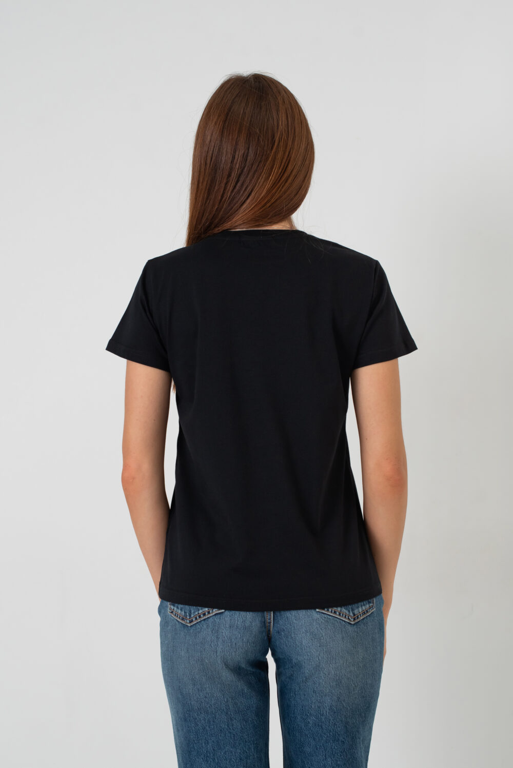 Жіноча футболка класична базова бавовняна повсякденна комфортна