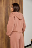 Жіноча кофта на замку з капюшоном оверсайз на блискавці