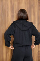 Жіноча кофта на замку з капюшоном оверсайз на блискавці