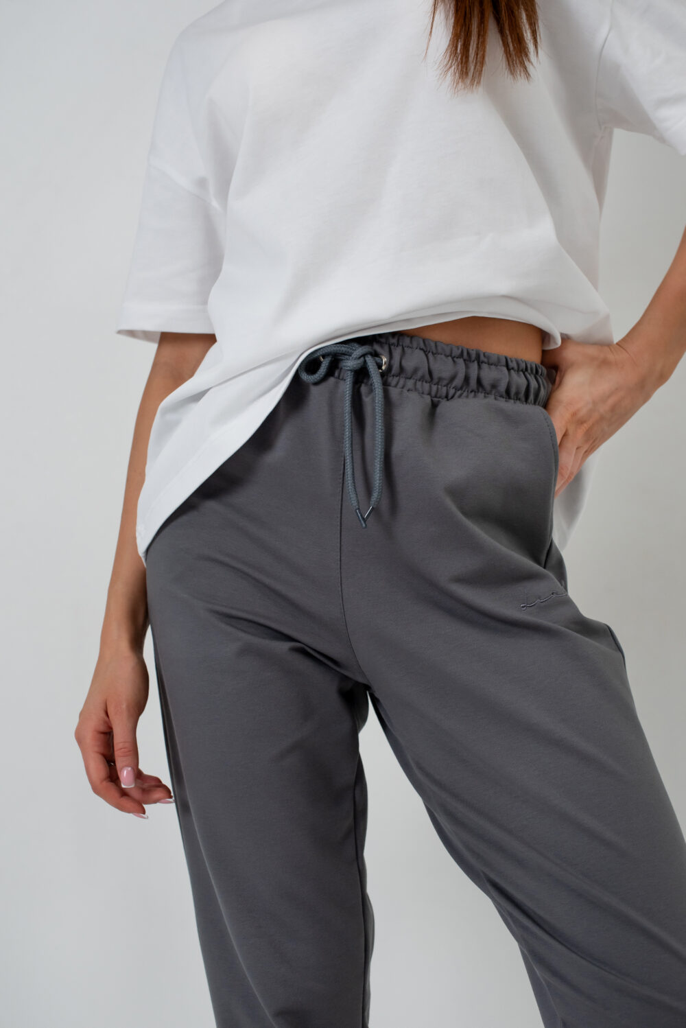 Жіночі штани спортивні базові з високою посадкою