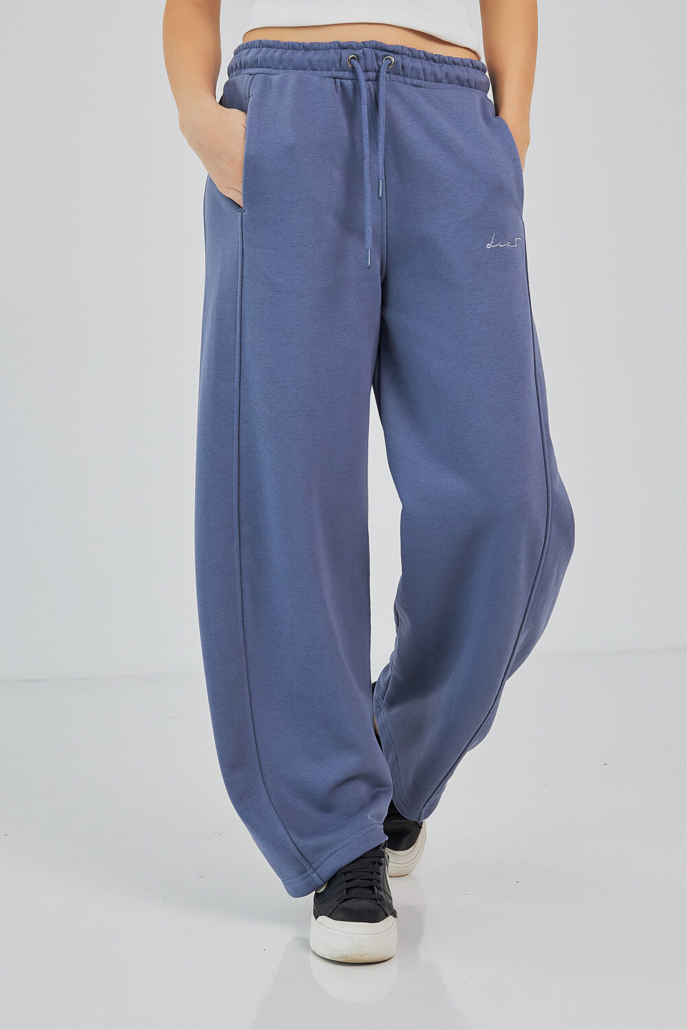 Штани жіночі baggy oversize з високою посадкою та кишенями