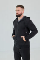 Чоловіче зіп худі на блискавці з м’якого трикотажу