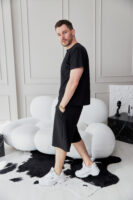 Чоловічі спортивні шорти прямого крою з трикотажу