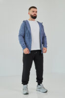 Чоловіче зіп худі на блискавці з м’якого трикотажу