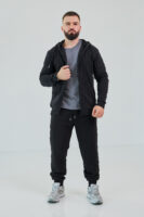 Чоловіче зіп худі на блискавці з м’якого трикотажу