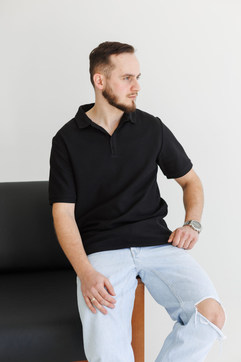 Чоловіче поло базове з бавовни пеньє