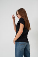 Жіноча футболка класична базова бавовняна повсякденна комфортна