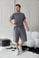 Чоловічі спортивні шорти прямого крою з трикотажу