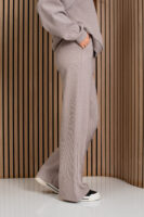 Жіночі штани палаццо вафельні з високою посадкою