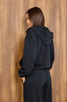 Жіноча кофта на замку з капюшоном оверсайз на блискавці