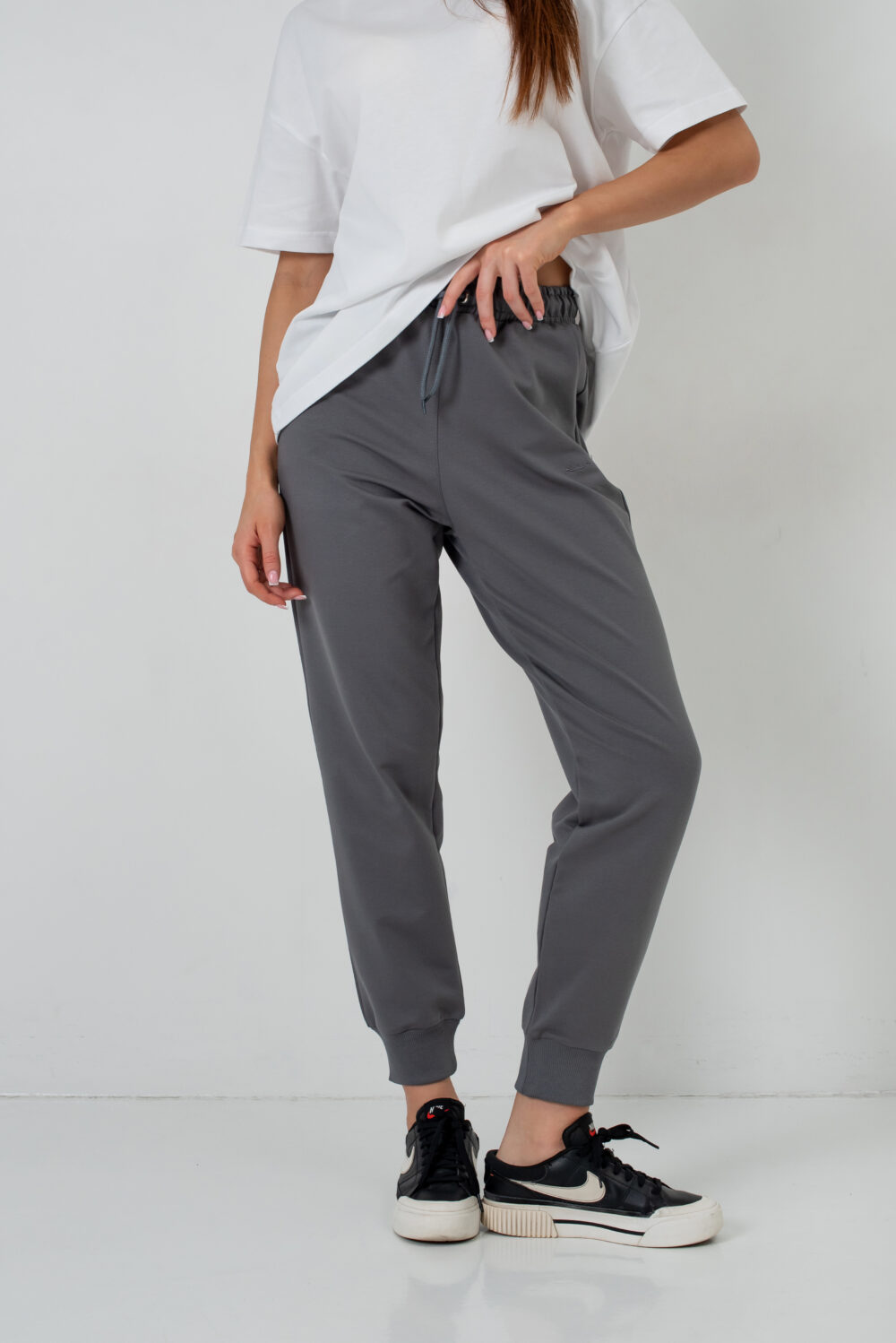 Жіночі штани спортивні базові з високою посадкою