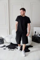 Чоловічі спортивні шорти прямого крою з трикотажу