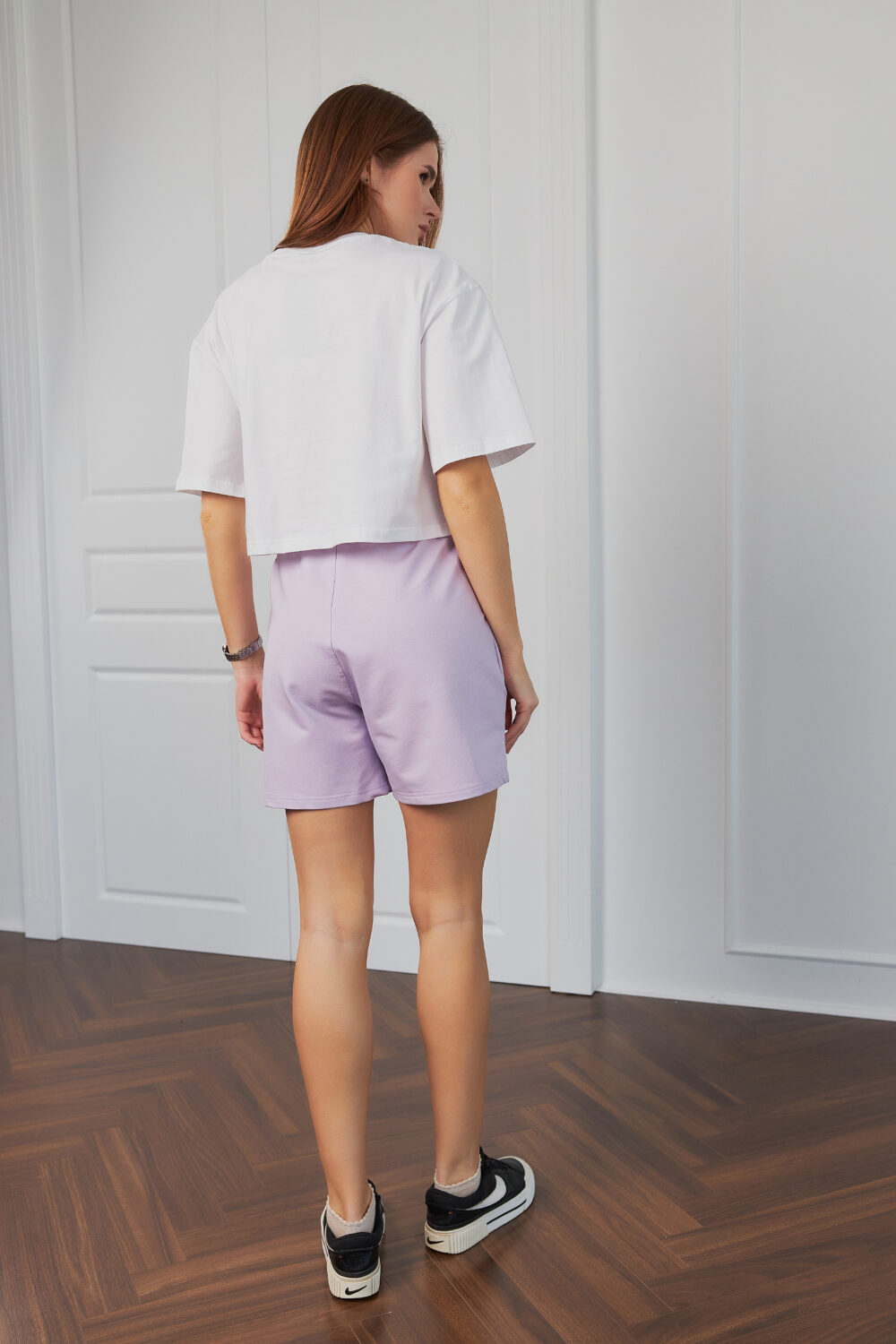 Жіночі шорти вільного крою спортивні повсякденні на резинці