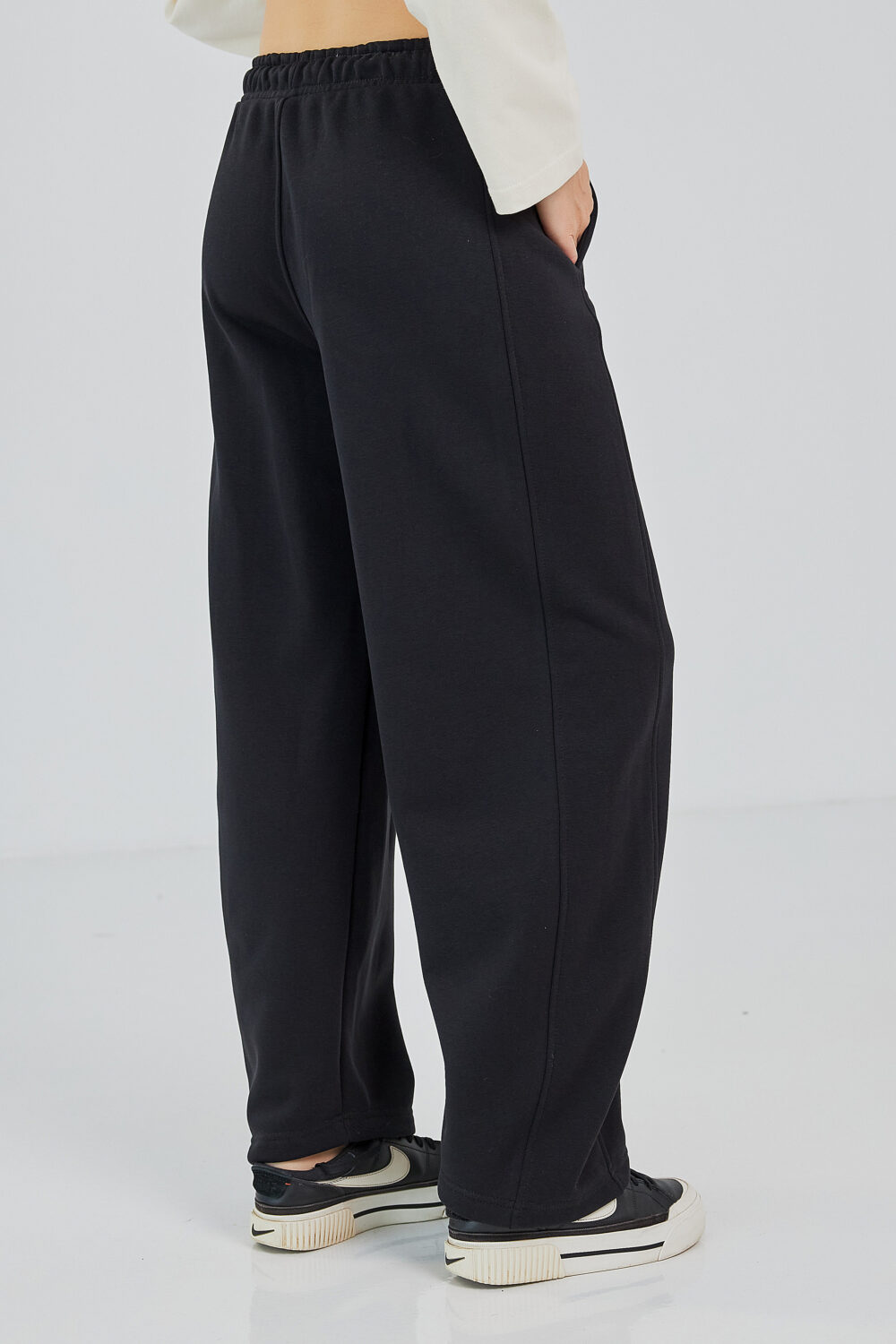 Штани жіночі baggy oversize з високою посадкою та кишенями