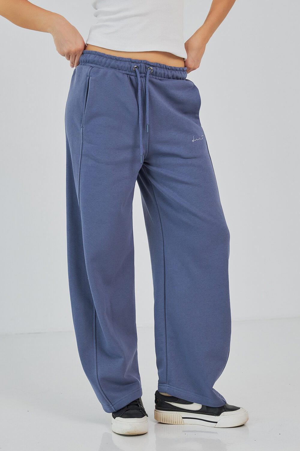 Штани жіночі baggy oversize з високою посадкою та кишенями