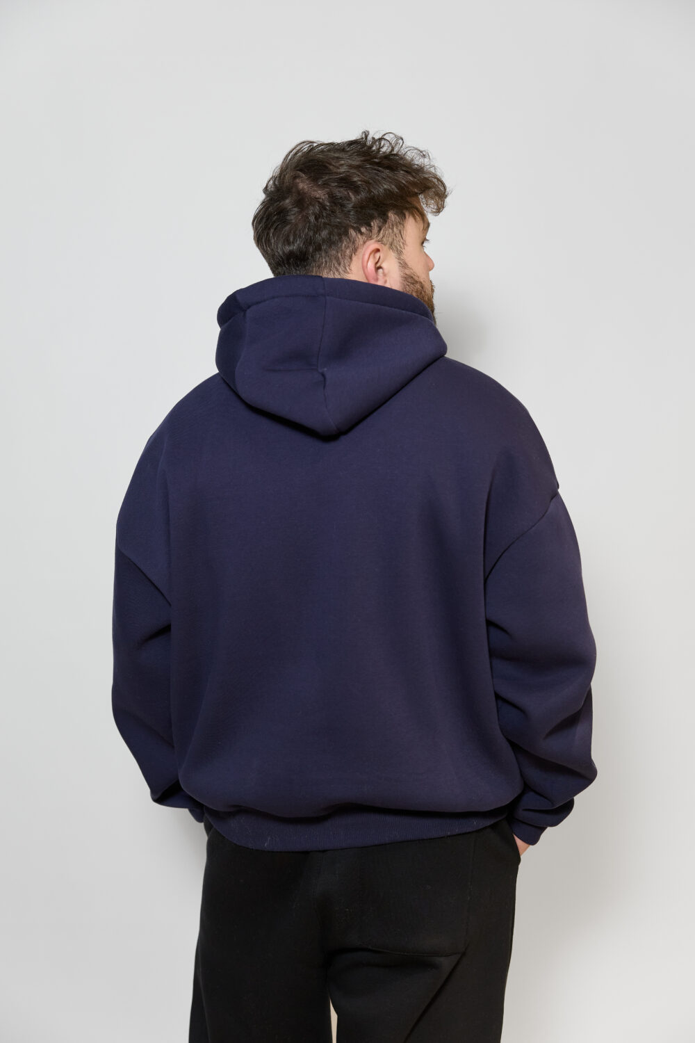 Чоловіче худі з капюшоном — тепле, щільне, oversize стиль