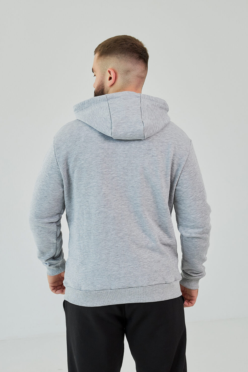 Чоловіче зіп худі на блискавці з м’якого трикотажу
