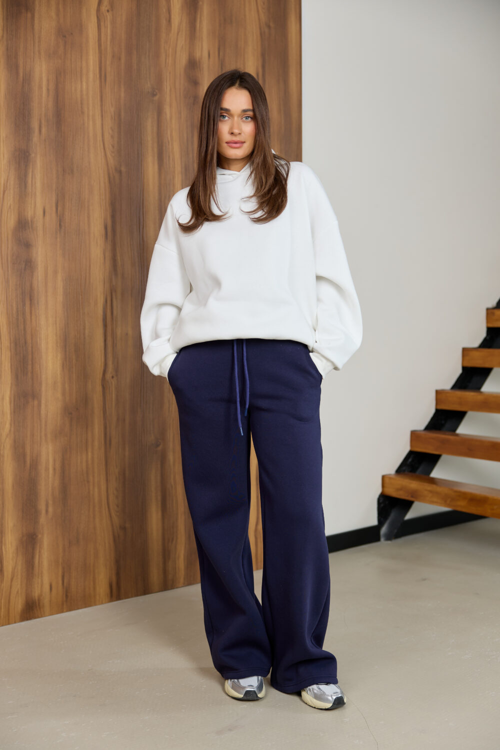 Жіночі штани палаццо теплі повсякденні комфортні стильні