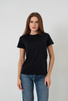 Жіноча футболка класична базова бавовняна повсякденна комфортна