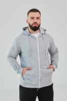 Чоловіче зіп худі на блискавці з м’якого трикотажу