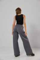 Жіночі штани палаццо на резинці з начосом теплі та вільні