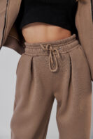 Жіночі штани палаццо на резинці з начосом теплі та вільні