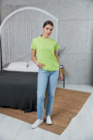 Жіноча футболка класична базова бавовняна повсякденна комфортна