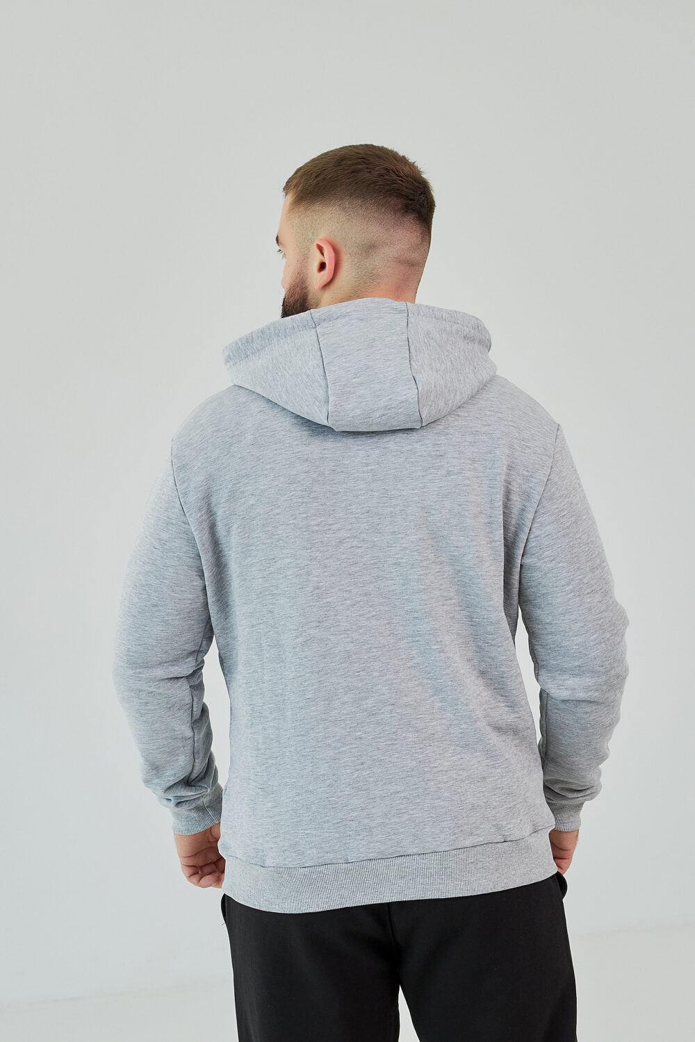 Чоловіче зіп худі на блискавці з м’якого трикотажу