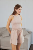 Жіноча майка з тонкої кашкорсе приталена базова