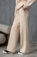 Жіночі штани палаццо вафельні з високою посадкою