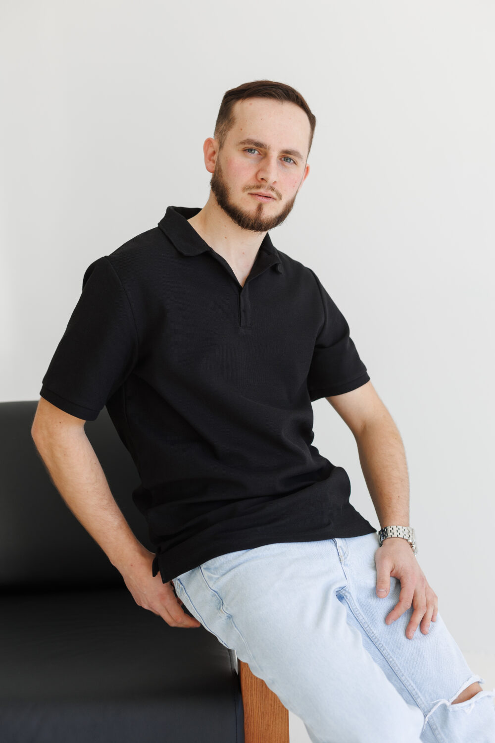 Чоловіче поло базове з бавовни пеньє