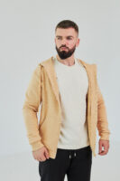 Чоловіче зіп худі на блискавці з м’якого трикотажу