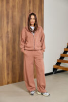 Жіноча кофта на замку з капюшоном оверсайз на блискавці