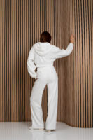 Жіночі штани палаццо вафельні з високою посадкою