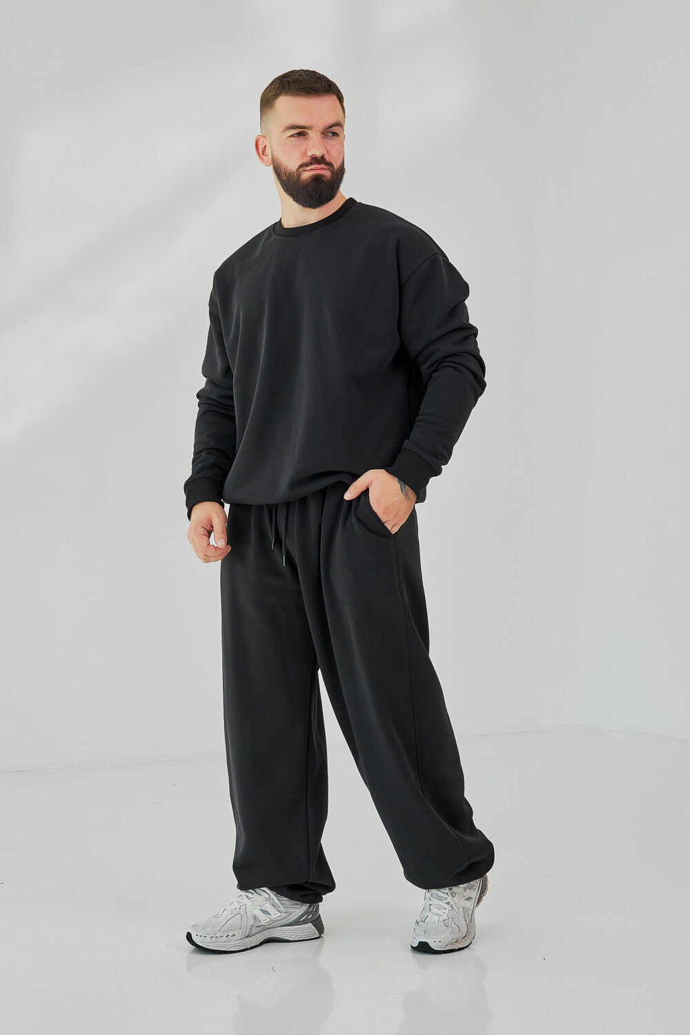 Чоловічий світшот прямого крою з щільного трикотажу