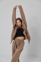 Жіночі штани палаццо на резинці з начосом теплі та вільні