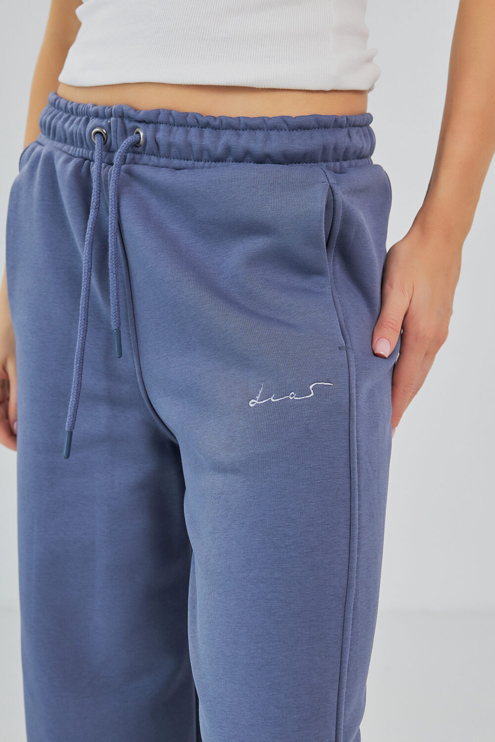 Штани жіночі baggy oversize з високою посадкою та кишенями