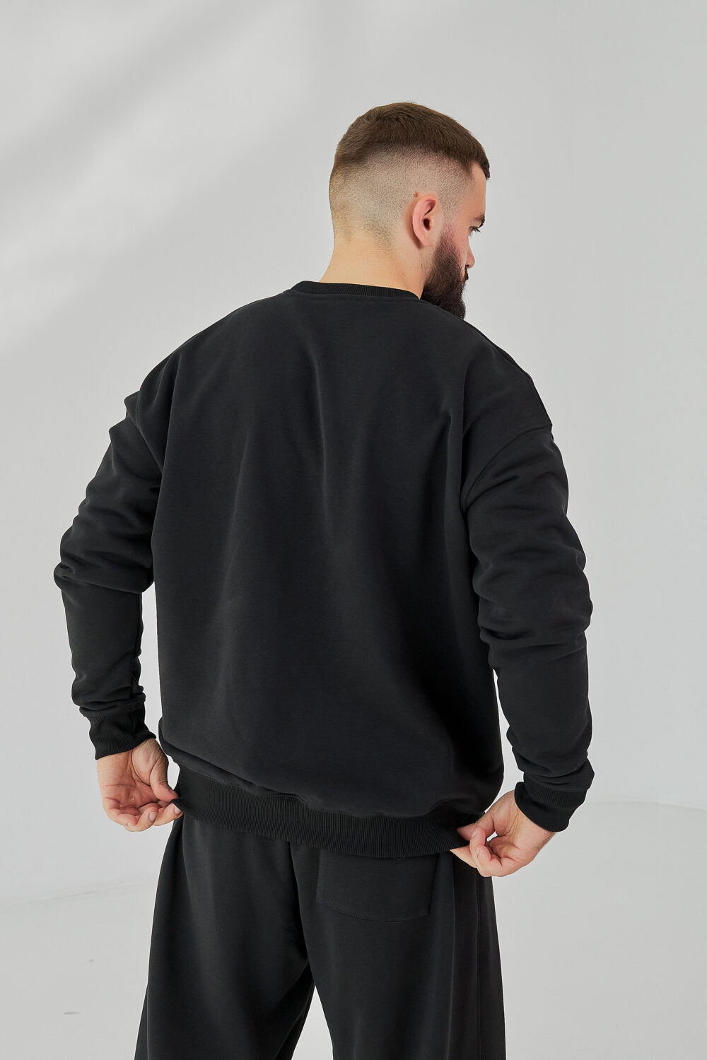 Чоловічий світшот прямого крою з щільного трикотажу