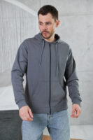 Чоловіча кофта на блискавці з капюшоном — легка та універсальна