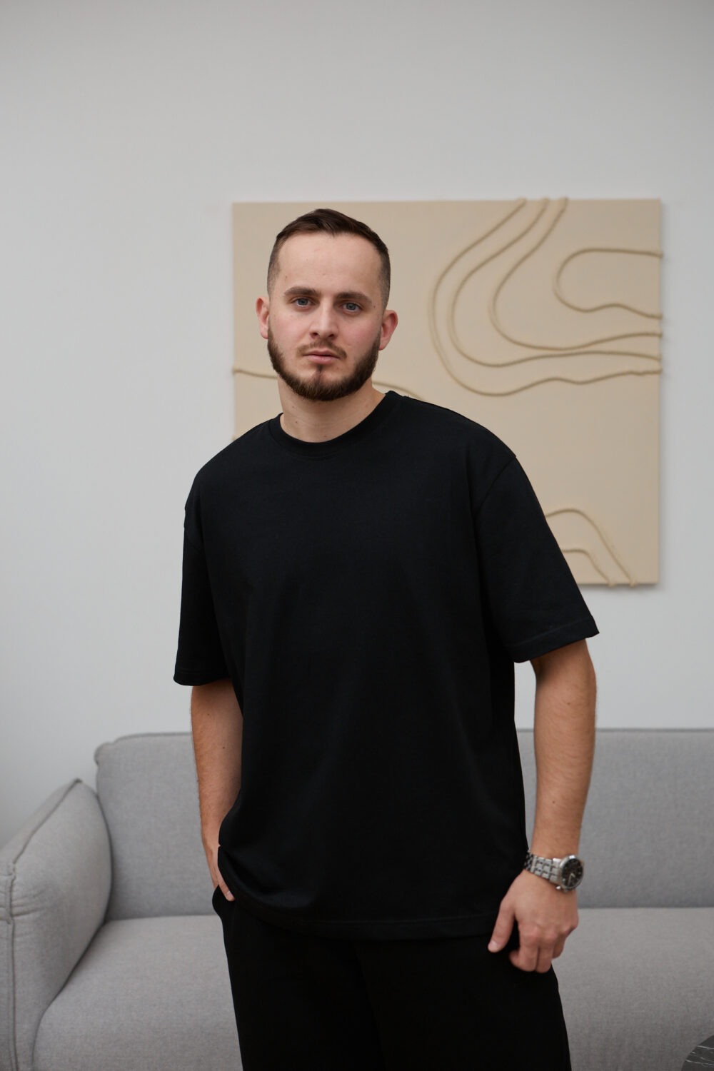 Чоловіча базова футболка з бавовни