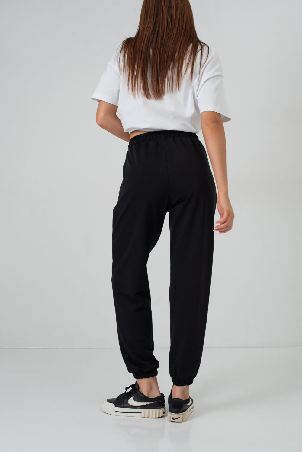 Жіночі штани спортивні базові з високою посадкою