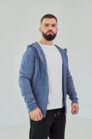 Чоловіче зіп худі на блискавці з м’якого трикотажу