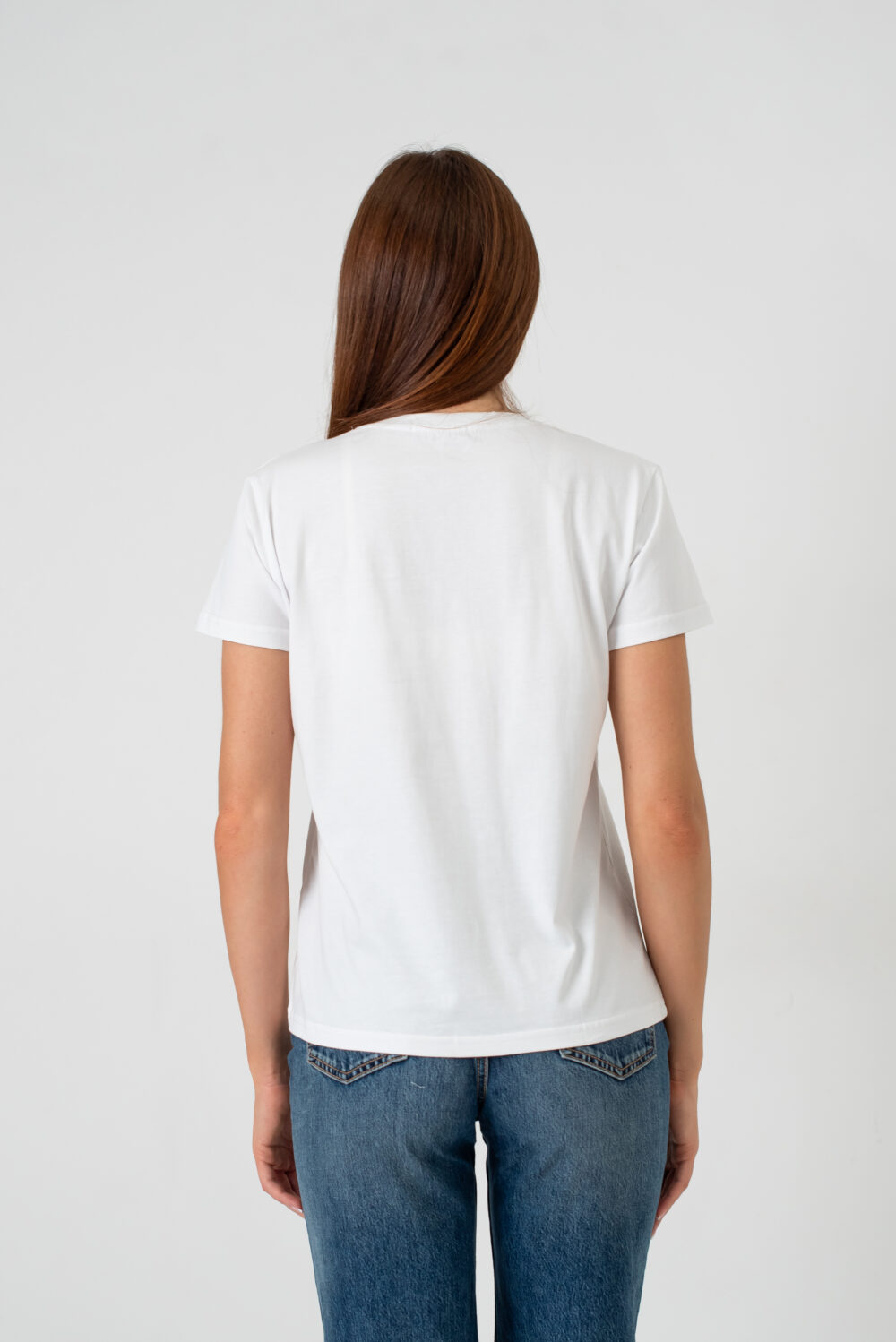 Жіноча футболка класична базова бавовняна повсякденна комфортна