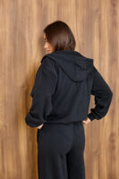 Жіноча кофта на замку з капюшоном оверсайз на блискавці